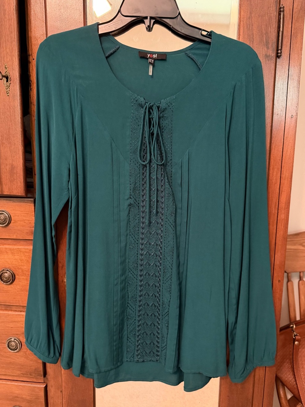 Yest Green Boho Top NEW